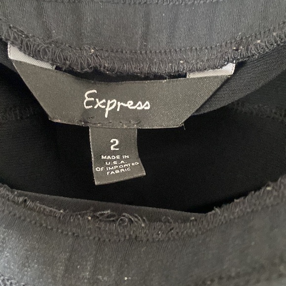 Express Black Strapless mini dress size 2 with fringe (flapper) - Picture 2 of 6